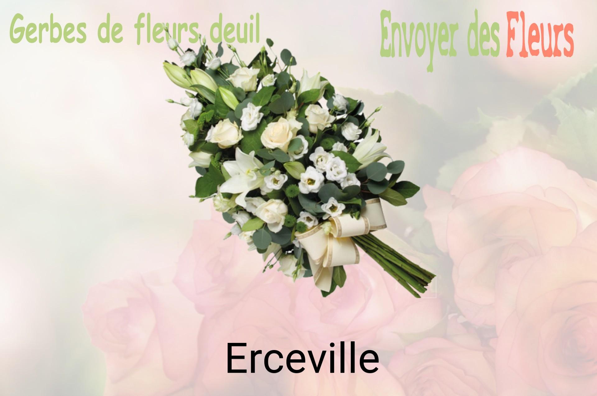 Gerbe de fleurs de deuil livrée à Erceville